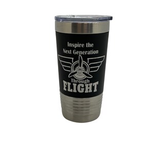 Inspire The Next Generation Through Flight, 20 Ounce Silicone Wrapped Tumbler