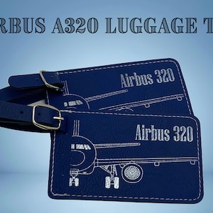 Airbus 320, Luggage Tag, A320 Bag Tag for Pilots, Set of Two, Gifts for Airline Pilots