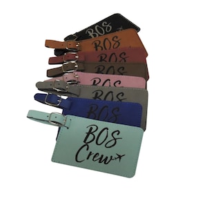 Boston Crew Base Luggage Tag Airline Crews BOS Flight Attendant Bag Tag Aviation International Crew Members Cabin Crew Gifts Stewardess Two