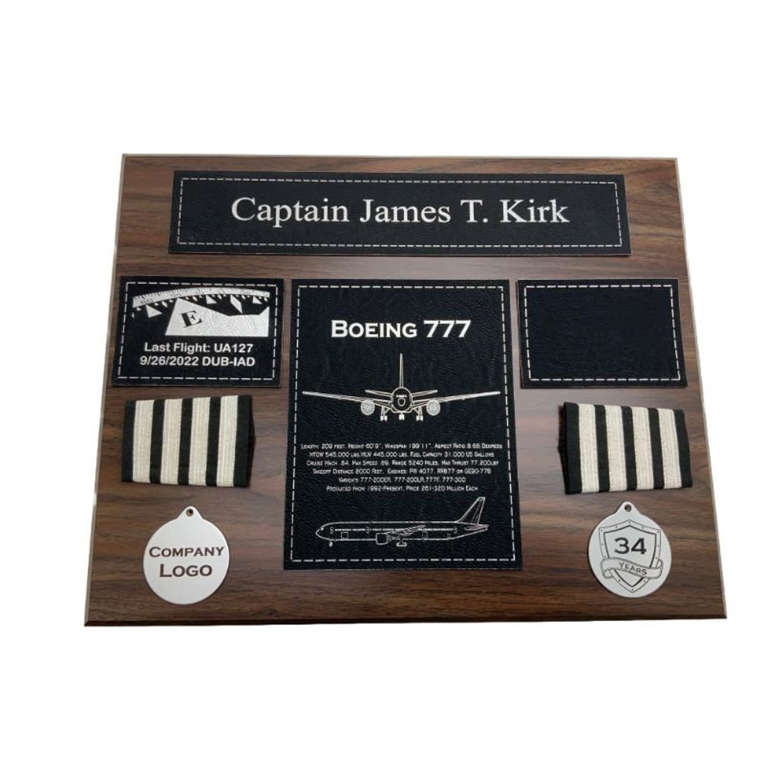 Airline Pilot Retirement Gift Customized Gift for Aviators, Commercial