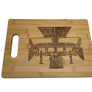 Unique Aviation Gift, Bamboo, Cockpit, Airplane Gift, BBQ Gift, Pilot Gift, Charcuterie, Airline Pilot Retirement, Airplane Decor, Two Sizes