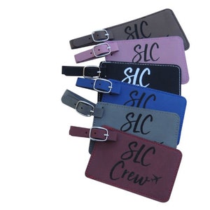 SLC Crew Base Luggage Tag: Flight Attendant Aviation Gift