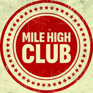 Mile High Club, Funny Aviation Sticker, Pilot Sticker, Funny Gifts for Pilots, Aviation Stickers, Decals, Airplane Stickers, Airline