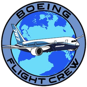 B-787 Flight Crew Sticker, Dreamliner, Airplane