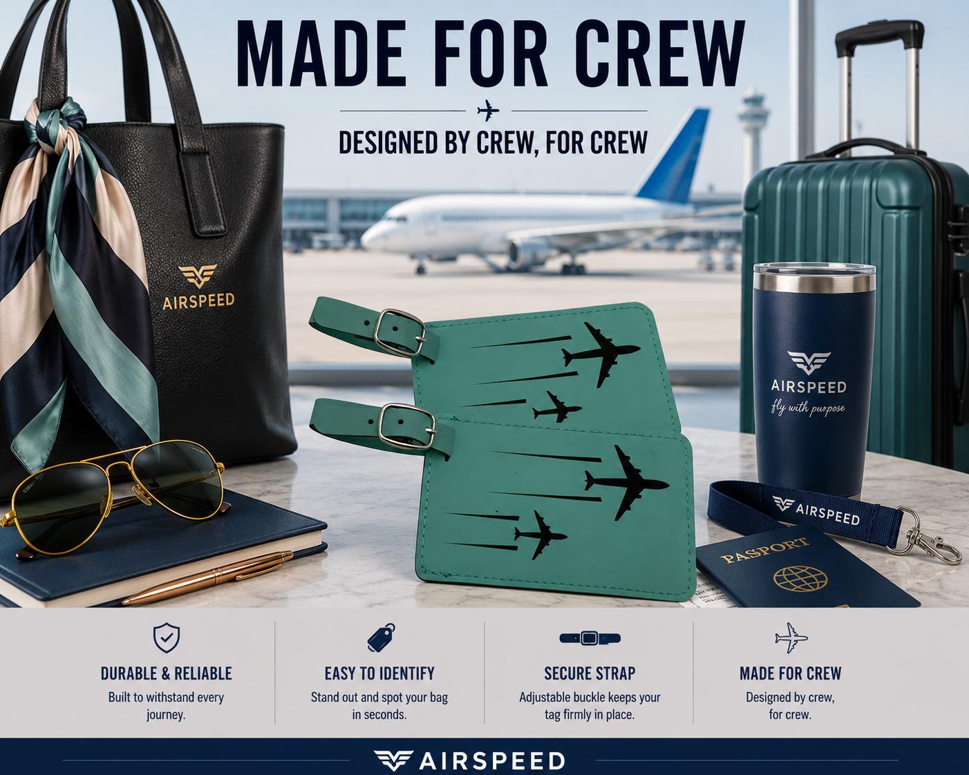 Aviation Luggage Tag: Engineered Leather Travel Accessory