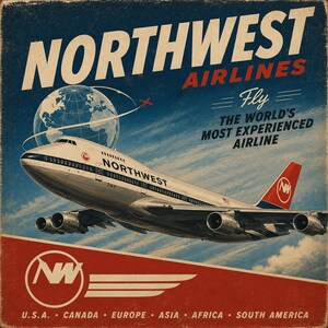 Northwest Airline - Etsy