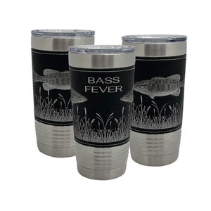 Largemouth Bass Tumbler: Engraved Fishing Cup, Fisherman Gift