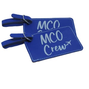 MCO Crew Base Luggage Tags: Flight Attendant Aviation Gifts (Set of Two)