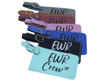 EWR Crew Base Luggage Tag: Flight Attendant Aviation Gift