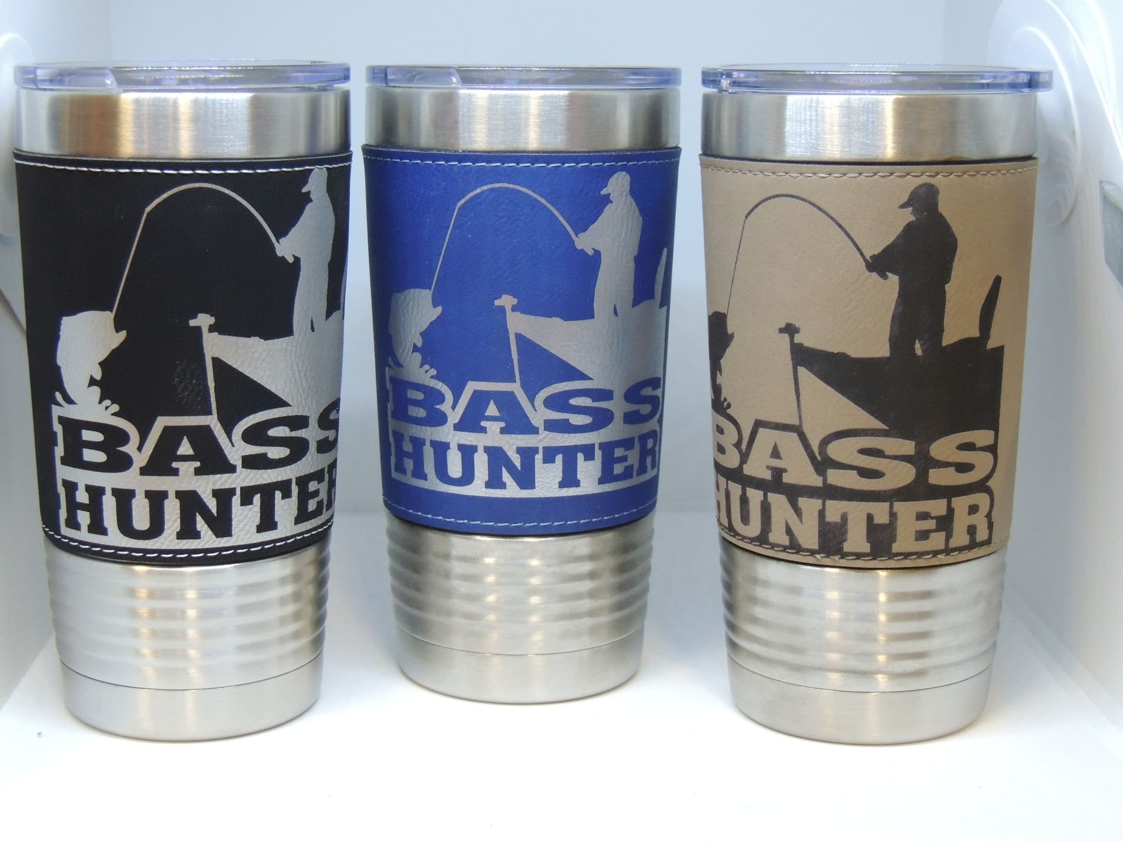 Buy Bass Hunter Leather Wrapped Tumbler 20 Oz Stainless-steel