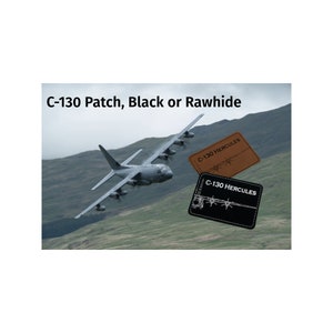 C-130 Hercules Leather Patch: USAF Air National Guard Gift