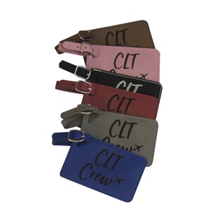 CLT Crew Base Luggage Tag: Flight Attendant Aviation Bag Tag