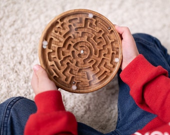 Christmas gift Labyrinth game birthday Gift double-sided wooden maze educational toys personalized gift for him for family game night