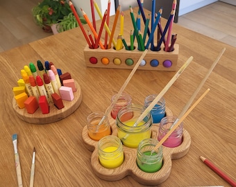 Gift box for young artists kids activities drawing watercolor painting unique gift for artist  kids child birthday desk organizer