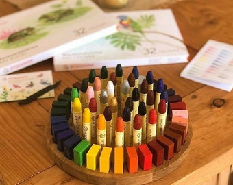 Stockmar crayon holder for sticks and blocks, waldorf crayon holder, gift for kids, desk organizer holder without crayons gifts organization