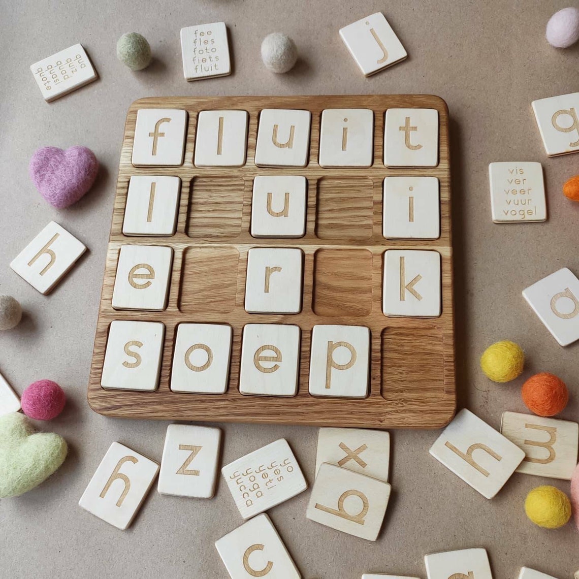 Dutch Alphabet Lowercase Letters Cards With Board Netherlandic Dutch ...