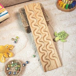 Gift for kids marble run track marble race winding track wooden ball run child marble maze marble roller Birthday Gift Montessori school
