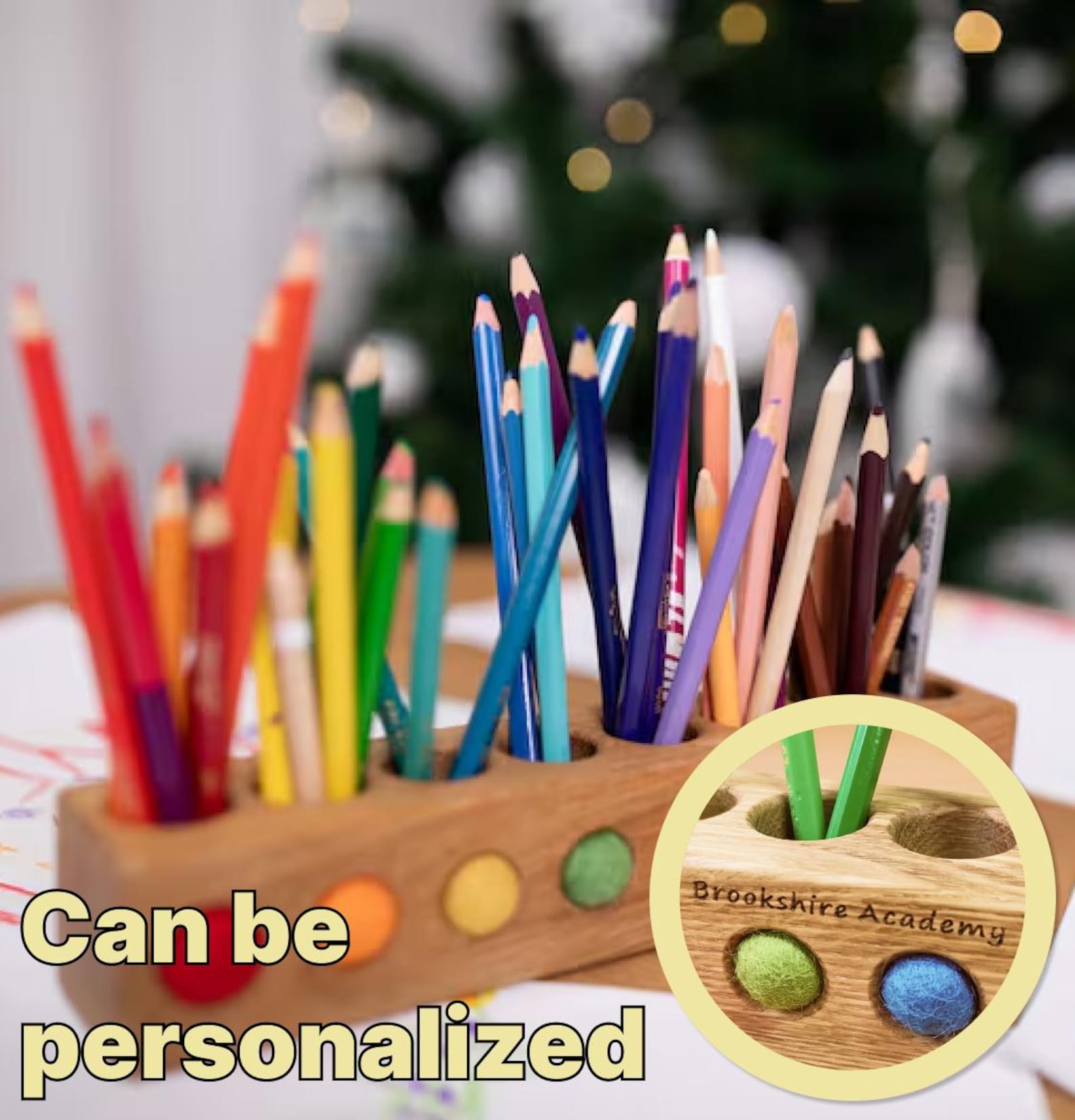 Pencil Pen Holder Personalized Gift Teacher Desk Organizer Back to ...