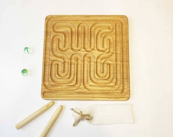 Montessori tracing board prewriting reversible board finger maze handwriting skills educational materials wooden labyrinth maze kids gift