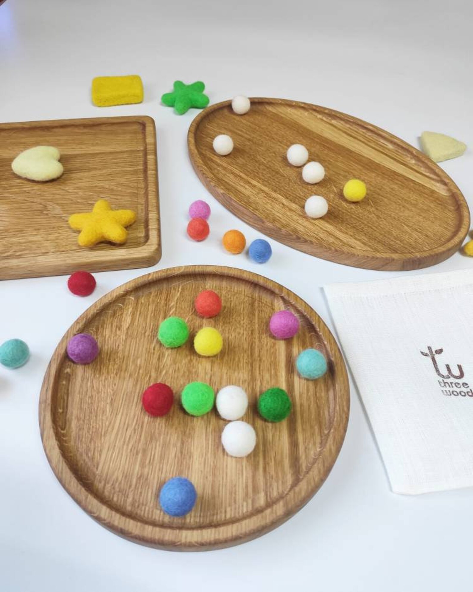 Montessori Sorting Tray Wooden Tray Catch All Tray Tinker Tray Loose ...
