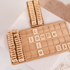 Deutsch lernen Buchstaben Geburtstagsgeschenk für Kinder Deutsch große Tafel mit Buchstaben Karten Montessori Lernmaterial Vorschule lernen