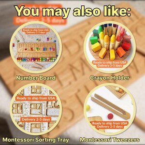 Birthday gift for kids, Montessori prewriting tracing reversible board, fine motor skills, birthday gift for kids For ages 4+ image 11