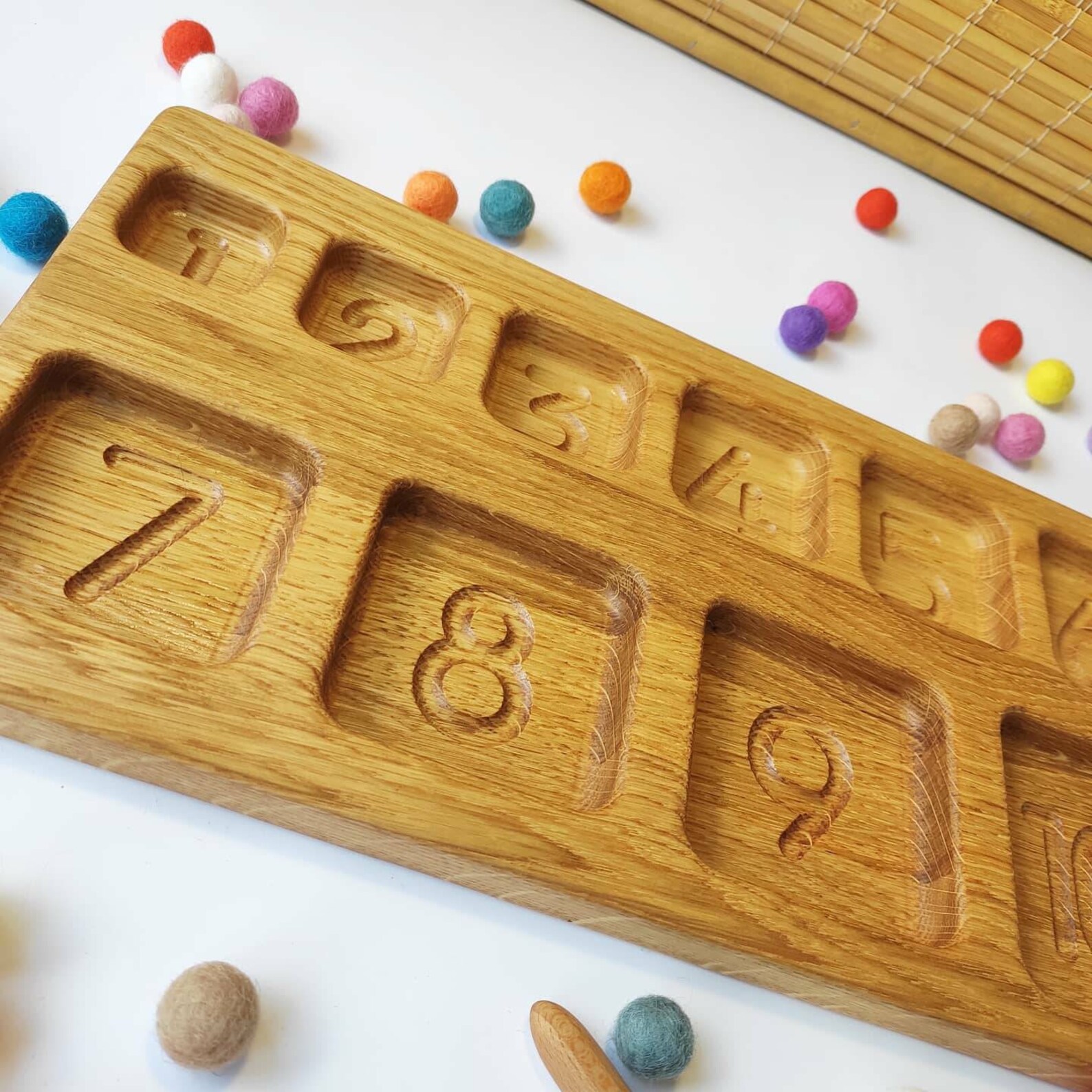 Montessori Sorting Tray With 10 Sections and Numbers Loose Etsy UK