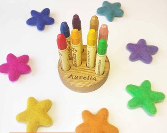 Personalized gift Stockmar crayons holder without crayons desk organization birthday kids gift kindergarten classroom kidsroom  gift