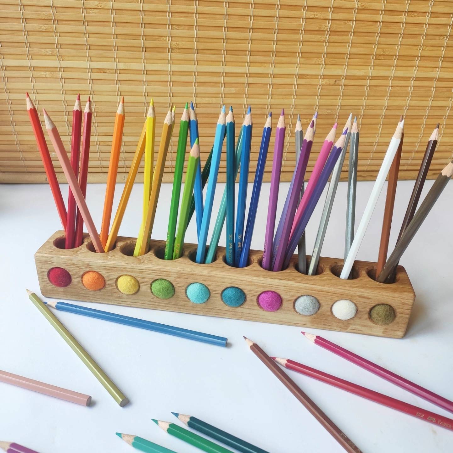 Holz Stiftehalter Montessori Stiftehalter Kleinkind | Etsy