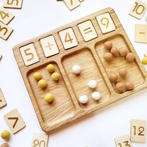 Hirger Wooden Counting Number Peg Board: Math Manipulatives Materials  Montessori Toys for 3 4 5 Year Old Kids, Preschool Early Learning  Educational