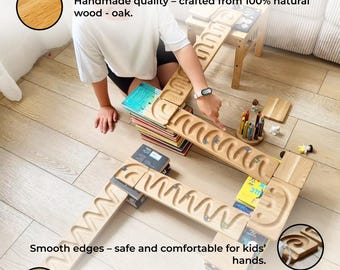 Regalo para niños: pista de canicas de madera, juego de pistas de canicas en espiral, laberinto de canicas para niños, pista de canicas para mayores de 4 años. - México