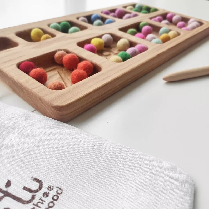 Sorting Tray Activity Montessori Sorting Tray Learning Numbers Counting Kids Educational ...