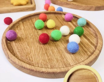 Montessori sorting tray Wooden Tray Catch All Tray Tinker Tray Loose Parts Open Ended Play Sensory Organizing Storage Serving Decor Table