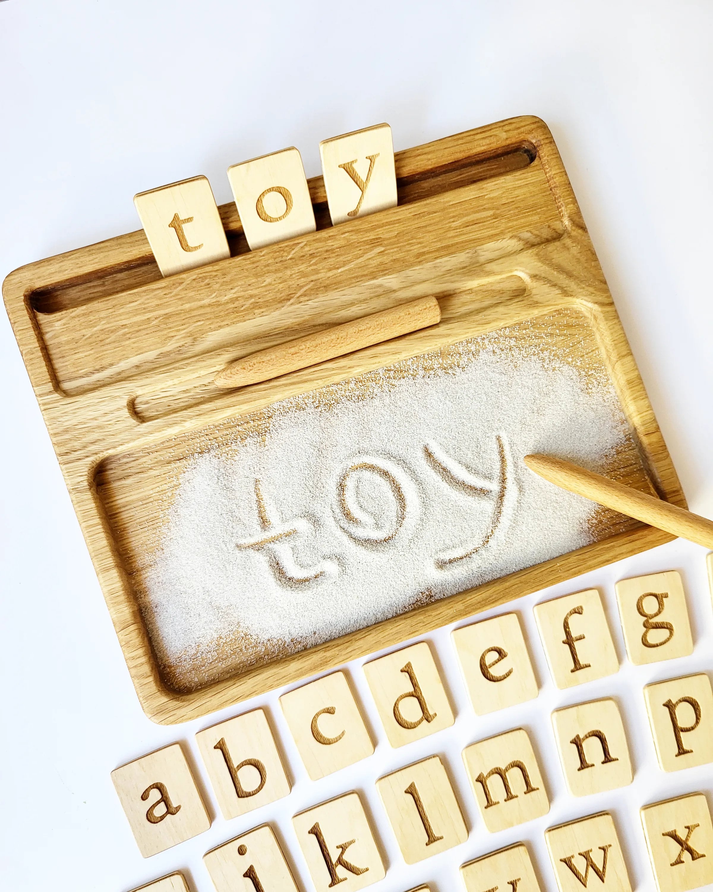 Pre Writing Sand Montessori Writing Sand Tray+english Lowercase Letters Card Waldorf ...