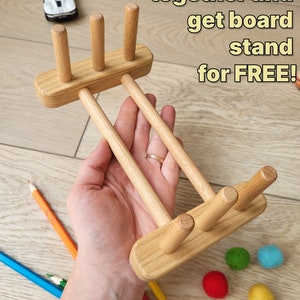 Montessori gift set 2 Alphabet tracing boards reversible Printed Cursive Lowercase Uppercase handwriting learning letters birthday Waldorf image 9