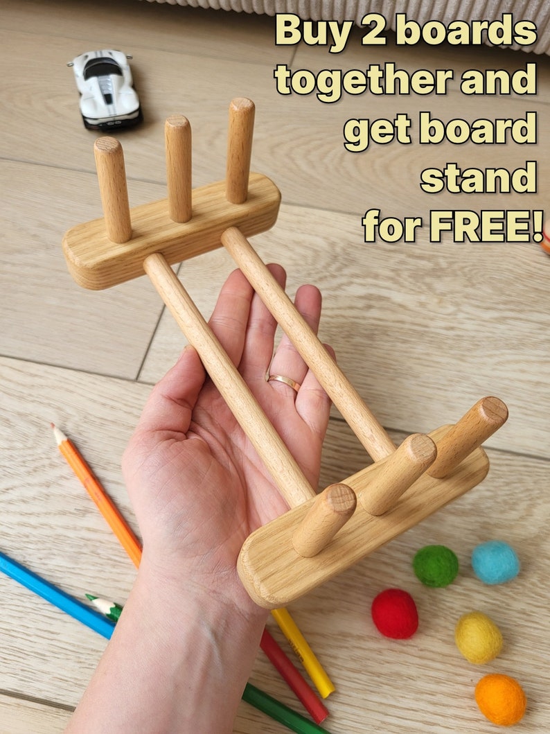 Montessori gift set 2 Alphabet tracing boards reversible Printed Cursive Lowercase Uppercase handwriting learning letters birthday Waldorf image 9