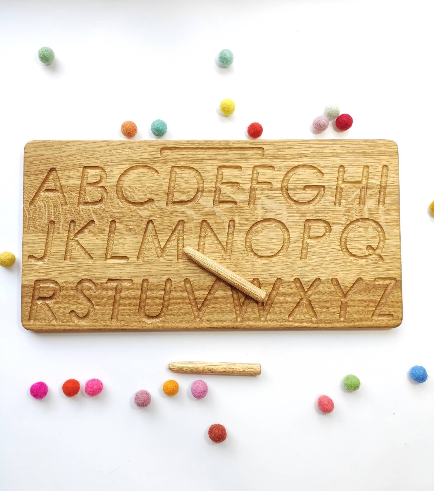 Wooden Tracing Board Montessori Board Montessori Alphabet Wooden Alphabet  Letter Tracing Board Printed/cursive Pack of 2 