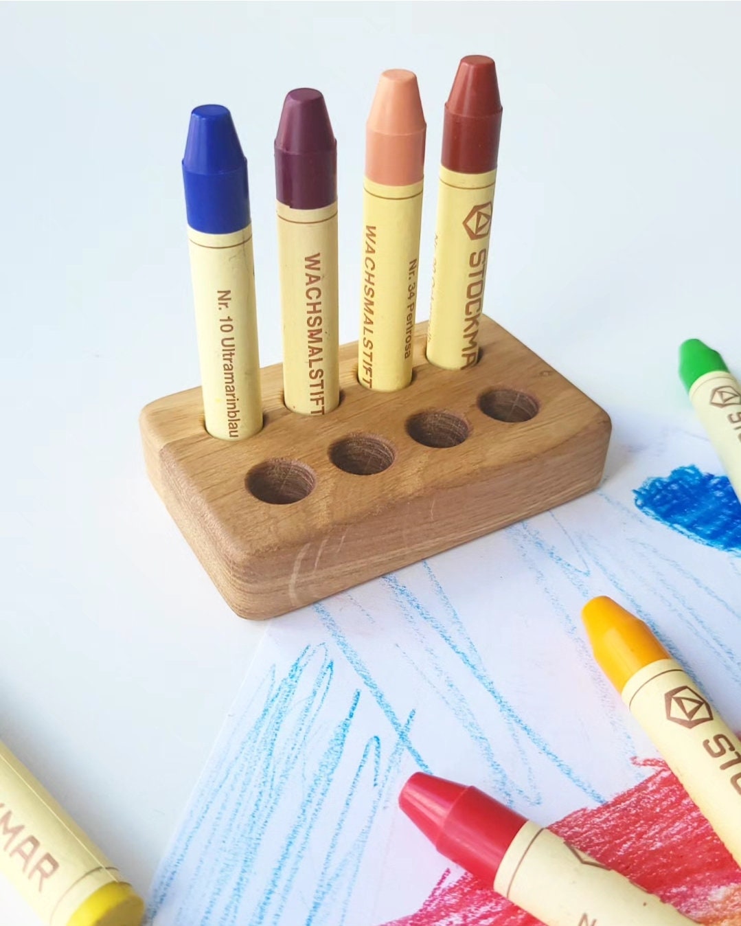 Crayon Holder For Stockmar 8 Sticks & Blocks Rectangular, Learning School,  Desk Organization, Christmas Gift Kids, Homeschool - Yahoo Shopping