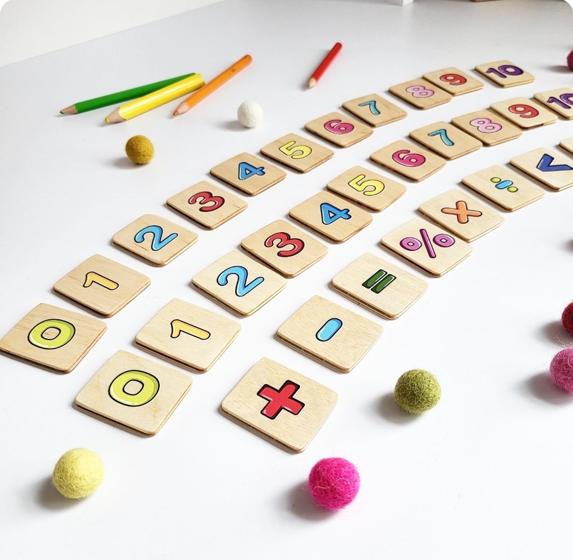 Math Flash Cards Montessori 0-10 Learning Resources Numbers Skills ...