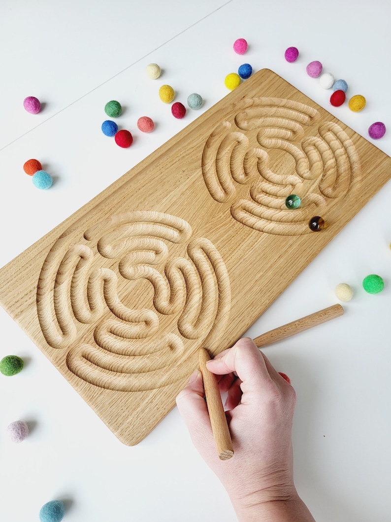 Montessori prewriting tracing Interhemisphere board Learning homeschool preschool fine motor skills hand eye coordination sensory tactile image 9