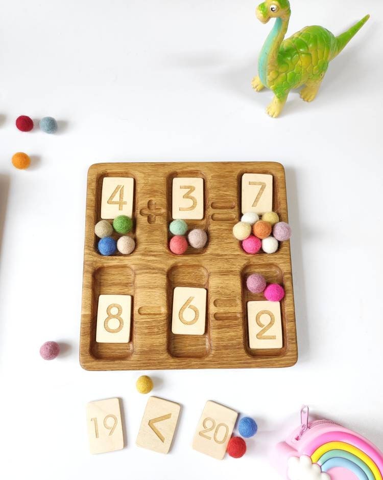 Montessori Math Toy for Kid Board Educational Homeschool Preschool ...