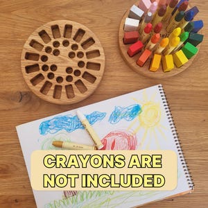 Stockmar crayon holder for sticks blocks Waldorf crayon holder gift for kids desk organizer wooden stiftehalter homeschool WITHOUT CRAYONS image 19