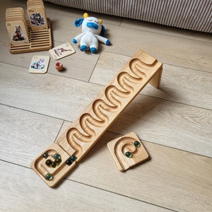 Marble run track WAVES marble race machine marble roller run board winding track set ball run toys for child marble maze gift for kids image 2
