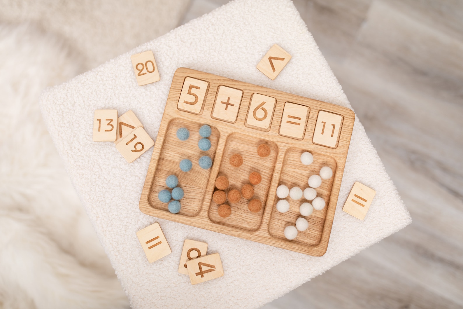 Grouping Math Tray Math Tray 0-20 Learning Numbers Gift for Children Math Montessori ...