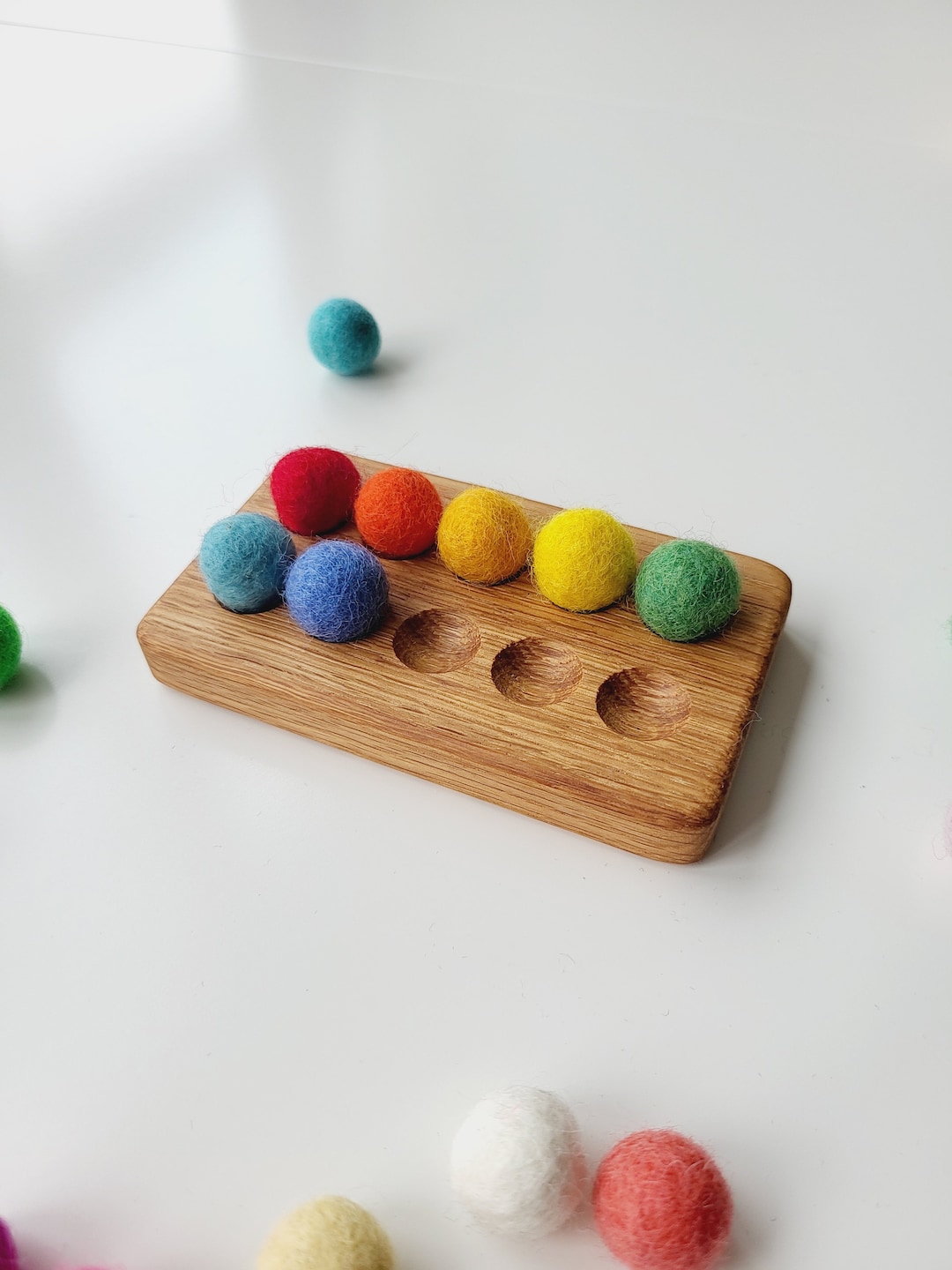 Montessori Learning Materials, 10 Ten Frame Oak Board Educational ...
