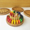 Stockmar crayon holder for sticks blocks Waldorf crayon holder gift for kids desk organizer wooden stiftehalter homeschool WITHOUT CRAYONS product logo