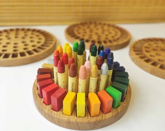 Stockmar crayon holder for sticks blocks Waldorf crayon holder gift for kids desk organizer wooden stiftehalter homeschool WITHOUT CRAYONS