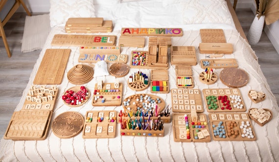 Jouet Montessori Mathématiques En Bois - Tableau De Comptage Avec Doigts + Ardoise - Pour Enfants 3-7 Ans - Addition/soustraction - Cadeau éducatif - 12