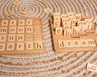 Alphabet letters game Educational Preschool learning Montessori education Learning to read Spelling Phonics Homeschool Letter recognition
