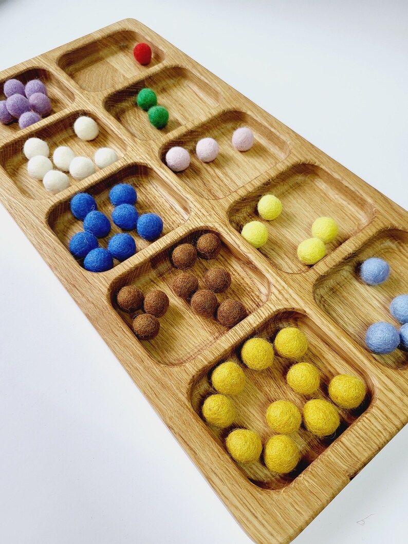 Montessori Sorting Tray With 10 Sections Educational Etsy